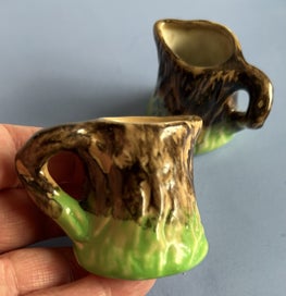 Listing 4 of 8 for Two tree stump miniature jugs by Weetman England 1950’s