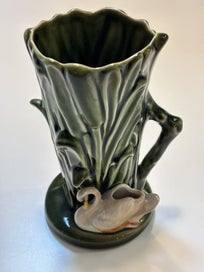 Listing 4 of 6 for SylvaC vase with green tree trunk vase and swan