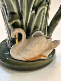 Listing 1 of 6 for SylvaC vase with green tree trunk vase and swan
