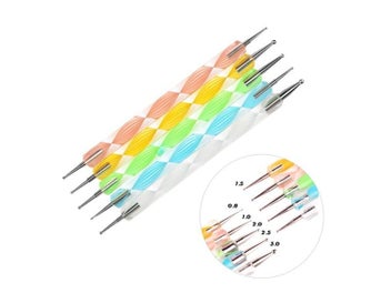 Listing 3 of 5 for 5pcs Painting Stencils Rocks Template Set Acrylic Rods Ball Stylus Painting