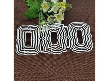 Listing 1 of 7 for 3pcs Label Frame Set Metal Cutting Die Stencils For DIY Scrapbooking Album