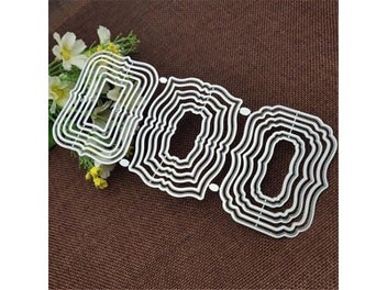 Listing 4 of 7 for 3pcs Label Frame Set Metal Cutting Die Stencils For DIY Scrapbooking Album