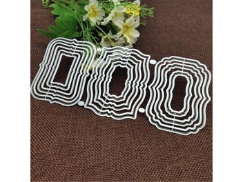 Listing 5 of 7 for 3pcs Label Frame Set Metal Cutting Die Stencils For DIY Scrapbooking Album