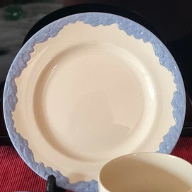 Listing 5 of 7 for FABULOUS Antique JOHNSON BROS "English Oak" Pale Blue Trio