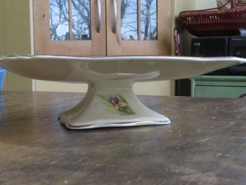 Listing 3 of 6 for Vintage Royal Winton Red Roof Plate on Stand Tazze