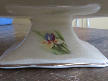 Listing 4 of 6 for Vintage Royal Winton Red Roof Plate on Stand Tazze