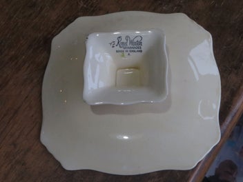 Listing 5 of 6 for Vintage Royal Winton Red Roof Plate on Stand Tazze