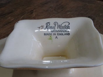 Listing 6 of 6 for Vintage Royal Winton Red Roof Plate on Stand Tazze