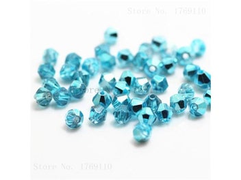 Listing 11 of 16 for Isywaka Sale Red Copper Color 100pcs 4mm Bicone Austria Crystal Beads Charm