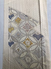 Listing 4 of 20 for Vintage Japanese Woven Silk Fabric Piece Kimono Panel