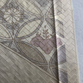 Listing 3 of 20 for Vintage Japanese Woven Silk Fabric Piece Kimono Panel