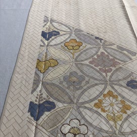 Listing 12 of 20 for Vintage Japanese Woven Silk Fabric Piece Kimono Panel