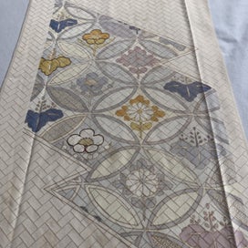 Listing 13 of 20 for Vintage Japanese Woven Silk Fabric Piece Kimono Panel