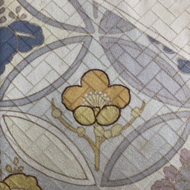 Listing 15 of 20 for Vintage Japanese Woven Silk Fabric Piece Kimono Panel