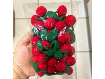 Listing 3 of 9 for Yarn Cherry Hook Weaving DIY Ornaments Craft Supplies Clothing Hat Shoe Key