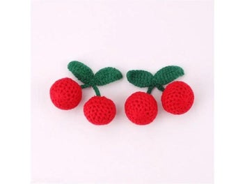 Listing 7 of 9 for Yarn Cherry Hook Weaving DIY Ornaments Craft Supplies Clothing Hat Shoe Key