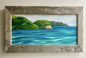 Listing 3 of 5 for Little Barrier from Omaha Beach - Original Painting by Megan Collins