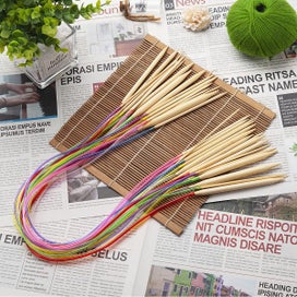 Listing 6 of 7 for 18 Pairs Bamboo Circular Knitting Needles Full Set