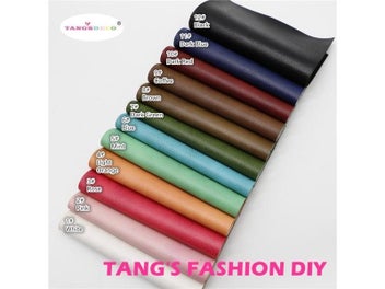 Listing 3 of 8 for 12pcs---20X22CM High Quality NEW DIY Embossed Overlap Color Synthetic Faux PU