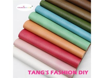 Listing 5 of 8 for 12pcs---20X22CM High Quality NEW DIY Embossed Overlap Color Synthetic Faux PU