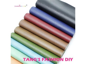 Listing 6 of 8 for 12pcs---20X22CM High Quality NEW DIY Embossed Overlap Color Synthetic Faux PU