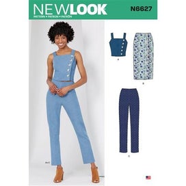 Listing 1 of 2 for New Look Pattern 6627 Misses' Top Skirt And Pants 8-10-12-14-16-18-20