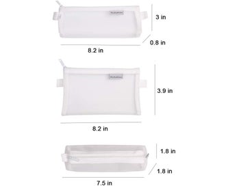Listing 2 of 5 for 3PCS Multifunctional Mesh Pen Bag Pencil Case Makeup Tool Bag Storage Pouch P