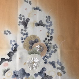 Listing 12 of 18 for Vintage Japanese Orange Silk Fabric Piece Decorative Kimono Panel