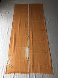 Listing 6 of 6 for Vintage Japanese Orange Silk Fabric Pieces Kimono Panels
