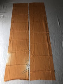 Listing 5 of 6 for Vintage Japanese Orange Silk Fabric Pieces Kimono Panels