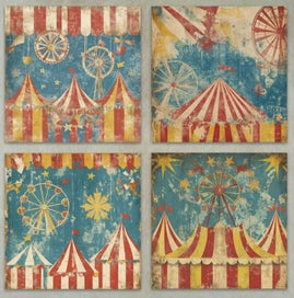 Listing 2 of 5 for - 6x6 - Paper/Card Stock - Circus - 6pcs - 150 gsm -