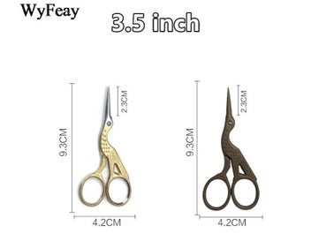 Listing 4 of 9 for 3.5" 4.5" Crane Cross Stitch Retro Classic Vintage Antique Embroidery Sewing