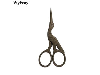 Listing 6 of 9 for 3.5" 4.5" Crane Cross Stitch Retro Classic Vintage Antique Embroidery Sewing