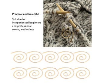 Listing 4 of 5 for 10Pcs Spiral Knitting Needle Stainless Steel Practical Circular Shawl Needle