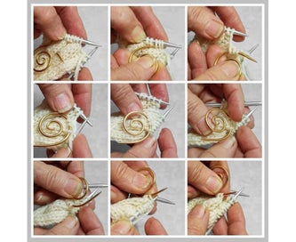 Listing 5 of 5 for 10Pcs Spiral Knitting Needle Stainless Steel Practical Circular Shawl Needle