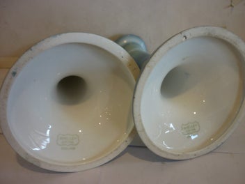 Listing 5 of 6 for SHELLEY RARE CANDLE STICKS. PAIR.