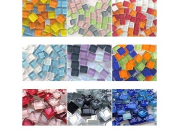 Listing 12 of 15 for 450pcs Solid Color Square Glass Mosaic Tiles Art And Craft Material Mosaic Tile