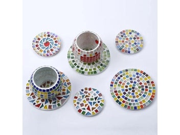 Listing 13 of 15 for 450pcs Solid Color Square Glass Mosaic Tiles Art And Craft Material Mosaic Tile