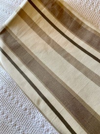 Listing 4 of 4 for A huge length of UNUSED striped Indian Cotton Furnishing fabric