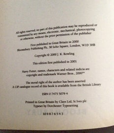 Listing 10 of 20 for Harry Potter; Complete set Adult Version Books.