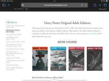 Listing 12 of 20 for Harry Potter; Complete set Adult Version Books.