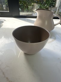 Listing 2 of 3 for Poole Mushroom/Sepia Bowl and Milk Jug