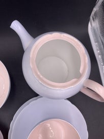 Listing 4 of 12 for Shelley macaron color tea sets+tea pot+jug/bowl