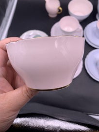 Listing 9 of 12 for Shelley macaron color tea sets+tea pot+jug/bowl