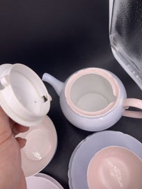 Listing 3 of 12 for Shelley macaron color tea sets+tea pot+jug/bowl