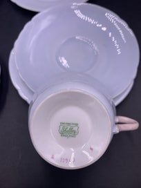 Listing 10 of 12 for Shelley macaron color tea sets+tea pot+jug/bowl