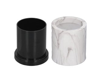Listing 4 of 5 for Marble Pattern Pen Holder Beautiful Marble Pattern Anti Slip ABS Makeup Brush