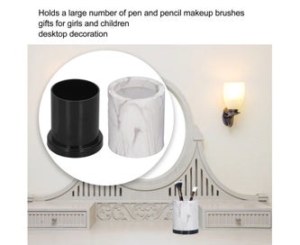 Listing 5 of 5 for Marble Pattern Pen Holder Beautiful Marble Pattern Anti Slip ABS Makeup Brush