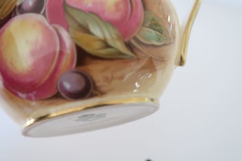 Listing 2 of 2 for ***STUNNING AYNSLEY ORCHARD GOLD SIGNED D JONES JUG AND SUGARBOWL***
