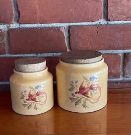 Listing 1 of 4 for Vintage Retro Titian Ware Matching Ceramic Storage Canisters